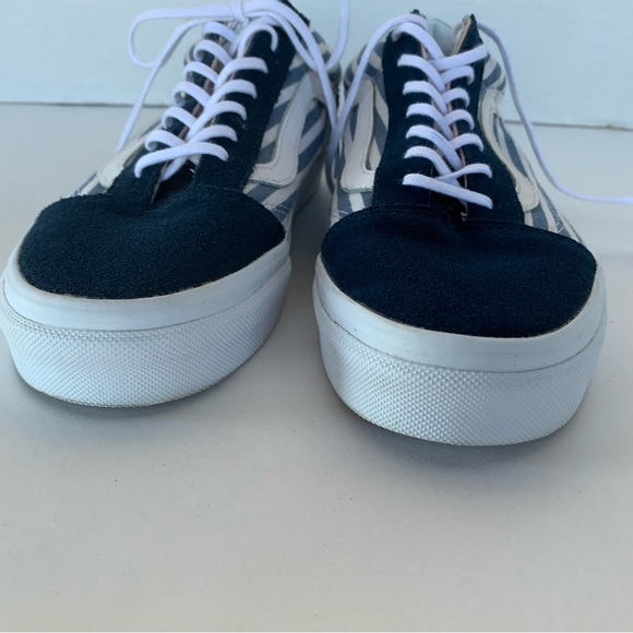 Vans Old Skool Stripes Navy White Blue W 7 M 5.5 Htf - Picture 11 of 12